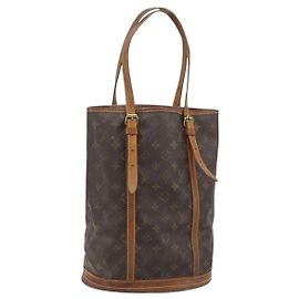 LOUIS VUITTON Monogram Bucket GM Schultertasche M42236 LV Auth LNZ072