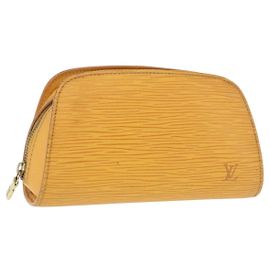 LOUIS VUITTON Bolsa Dauphine PM Epi Amarillo M48449 LV Auth 172428