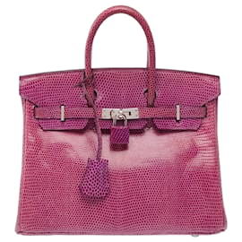 Borsa HERMES Birkin 25 in Pelle Esotica Viola - 103358 - Hermès