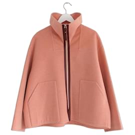 Doppelseitige Cashmere-Cape aus Rosenquarz von Hermes - Hermès