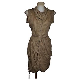 Abito Karen Millen in cotone marrone taglia 38 IT
