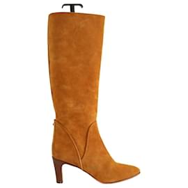 Chloé Botas de ante color camel