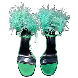 Ermanno Scervino Sommer-Sandalette mit Federn