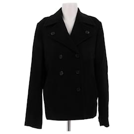 Gucci Abrigo corto negro de lana y cachemira
