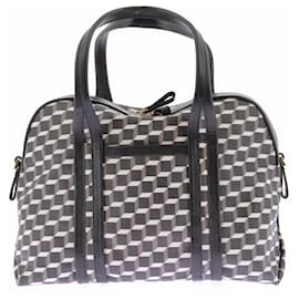 Borsa in pelle con cubi in pelle e tela - Pierre Hardy