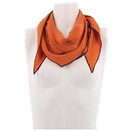 Foulard scialle arancione in seta - Hermès