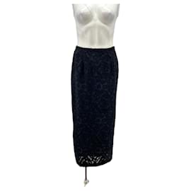 Autre Marque Falda maxi negra texturizada RIBBONBIT