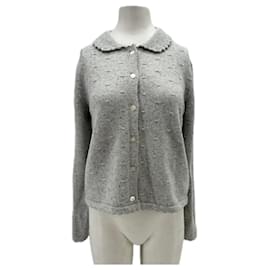 Grau gestrickter Cardigan aus Wolle - Autre Marque