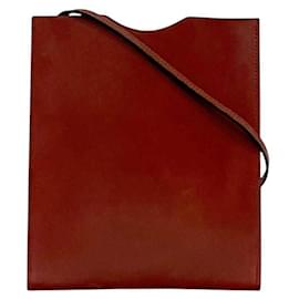 Braune Leder Schultertasche von Hermès