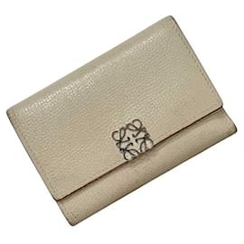 Beige Tri-Fold Geldbörse von Loewe