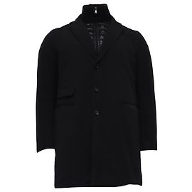Moncler Padded Coat in Black Cotton