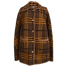 Reversible Jacquard-Cape Gucci Love Parade aus braunem Wolle