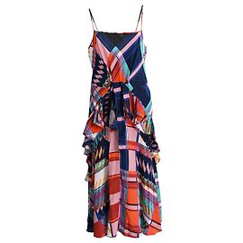 Ärmelloses Midi-Kleid Josie aus mehrfarbigem Seidenstoff von Diane Von Furstenberg