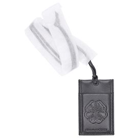 Tarjetero Alexander McQueen con cordón en cuero negro