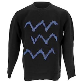 Lanvin bedruckter Pullover aus schwarzer Baumwolle