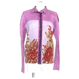 Issey Miyake Camisa de manga larga de poliéster PLEATS PLEASE