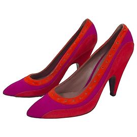 Miu Miu high-heeled suede shoes