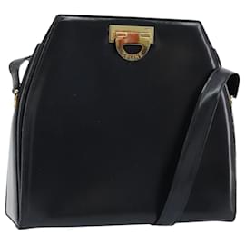 Borsa a Spalla CELINE in Pelle Nera Oro Auth ka2942 - Céline