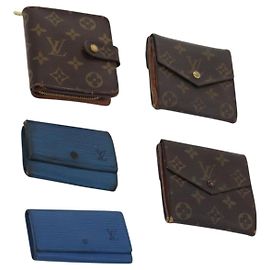 Portafoglio Portachiavi Monogram Epi Louis Vuitton 5 Pezzi Blu LV Auth BA11175