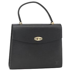 LOUIS VUITTON Sac à main Epi Malesherbes Noir M52372 LV Auth BA11235