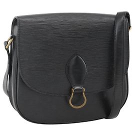 LOUIS VUITTON Epi Saint Cloud GM Schultertasche Schwarz M52192 LV Auth ep13601