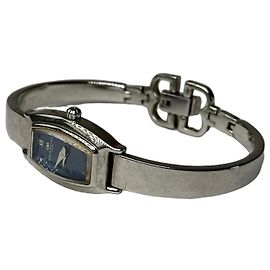 Balenciaga Vintage Quarz Stahl Uhr Silber
