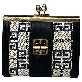 Vintage Givenchy Leather Purse Gold White Black