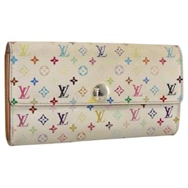 LOUIS VUITTON Carteira Sarah Multicolor Branco M93532 LV Auth BA11332 - Louis Vuitton