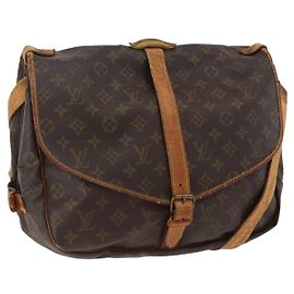 LOUIS VUITTON Borsa a Spalla Monogram Saumur 35 M42254 LV Auth ka2882
