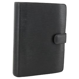 CUBIERTA DE AGENDA MM LOUIS VUITTON Epi Negra R20042 LV Auth BA11325