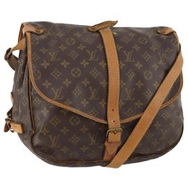 LOUIS VUITTON Borsa a Spalla Monogram Saumur 35 M42254 LV Auth bs33561