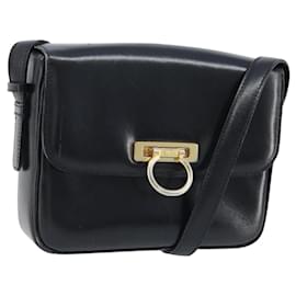 Céline Borsa a Spalla Gancini in Pelle Nera e Oro Auth ep13660