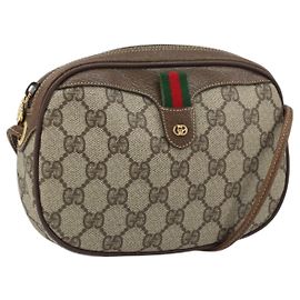Borsa Sherry Line GG Supreme Web di GUCCI in PVC beige 007 58 6112 4023 Auth 172298
