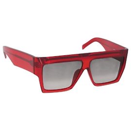 Céline Gafas de sol CELINE de plástico Rojo Auth BA11298
