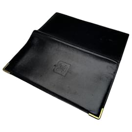 Céline Porte-cartes en cuir vintage Celine Paris noir