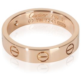 Anel Love Pequeno Modelo em Ouro Rosa e Diamantes Cartier