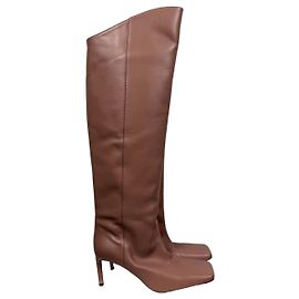 Autre Marque Botas altas Elia en cuero rosa empolvado
