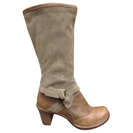 Autre Marque Botas El Naturalista de cuero y ante marrones