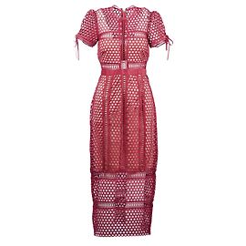 Midi-Kleid aus Spitze von Self Portrait