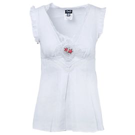Dolce & Gabbana Spitzenoberteil mit Rüschenshcultern