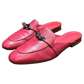 Hermès Oz Pink Leder-Mules