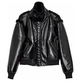Chaqueta bomber Jijil de cuero sintético negra