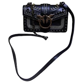 Sac à bandoulière en cuir clouté Pinko Love Birds