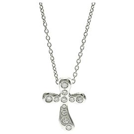 Tiffany & Co Collana con Diamante Incrociato Tiffany