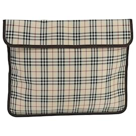 Pochette in tela con motivo Nova Check di Burberry