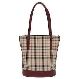 Borsa Tote in tela e pelle con motivo Nova Check di Burberry