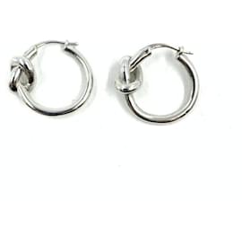 Orecchini Celine Knot Hoop in Argento - Céline