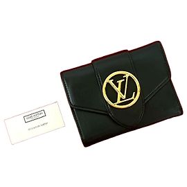 Portafoglio compatto in pelle trifold Louis Vuitton Pont Neuf