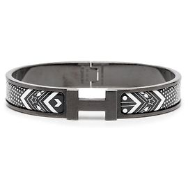 Hermès Click HH Bandana Bracelet Metal Size 19