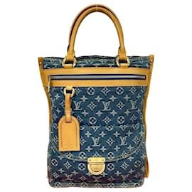 Borsa Tote in Denim Monogram di Louis Vuitton